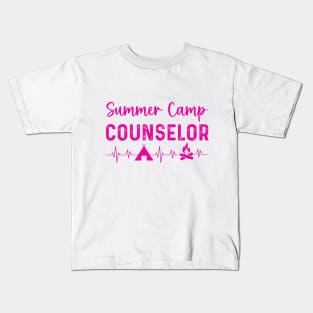 Retro Summer Camp Counselor Outdoor Vacation Kids T-Shirt